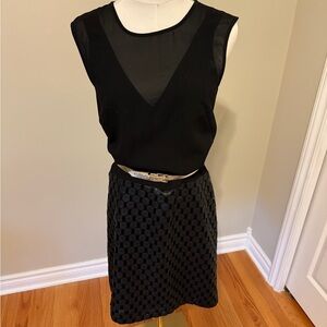 Banana Republic Black Checkered Skirt Set